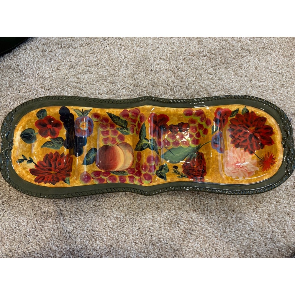 Raymond Waites Pompeii Serving appetizer bowl - 4 Separate Areas- Rare